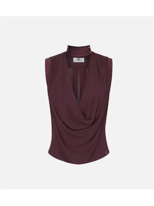 GEORGETTE TOP ELISABETTA FRANCHI | CA13461E2644 cacao